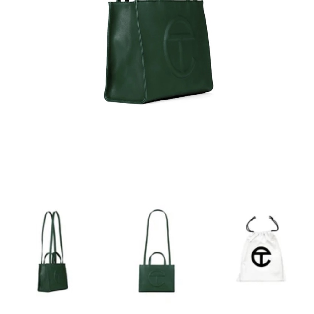 Telfar green medium shopping bag